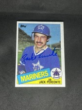 Jack Perconte 1985 Topps #172 Seattle Mariners Auto Autographed Signed MLB Card