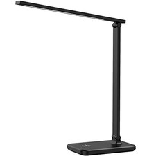 LED Desk Lamp, Eye-Caring Table Lamp with 3 Brightness Levels, Touch Black