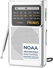 NOAA Weather Radio with Best Reception, AM FM Portable Radio with 2 AA Batter...