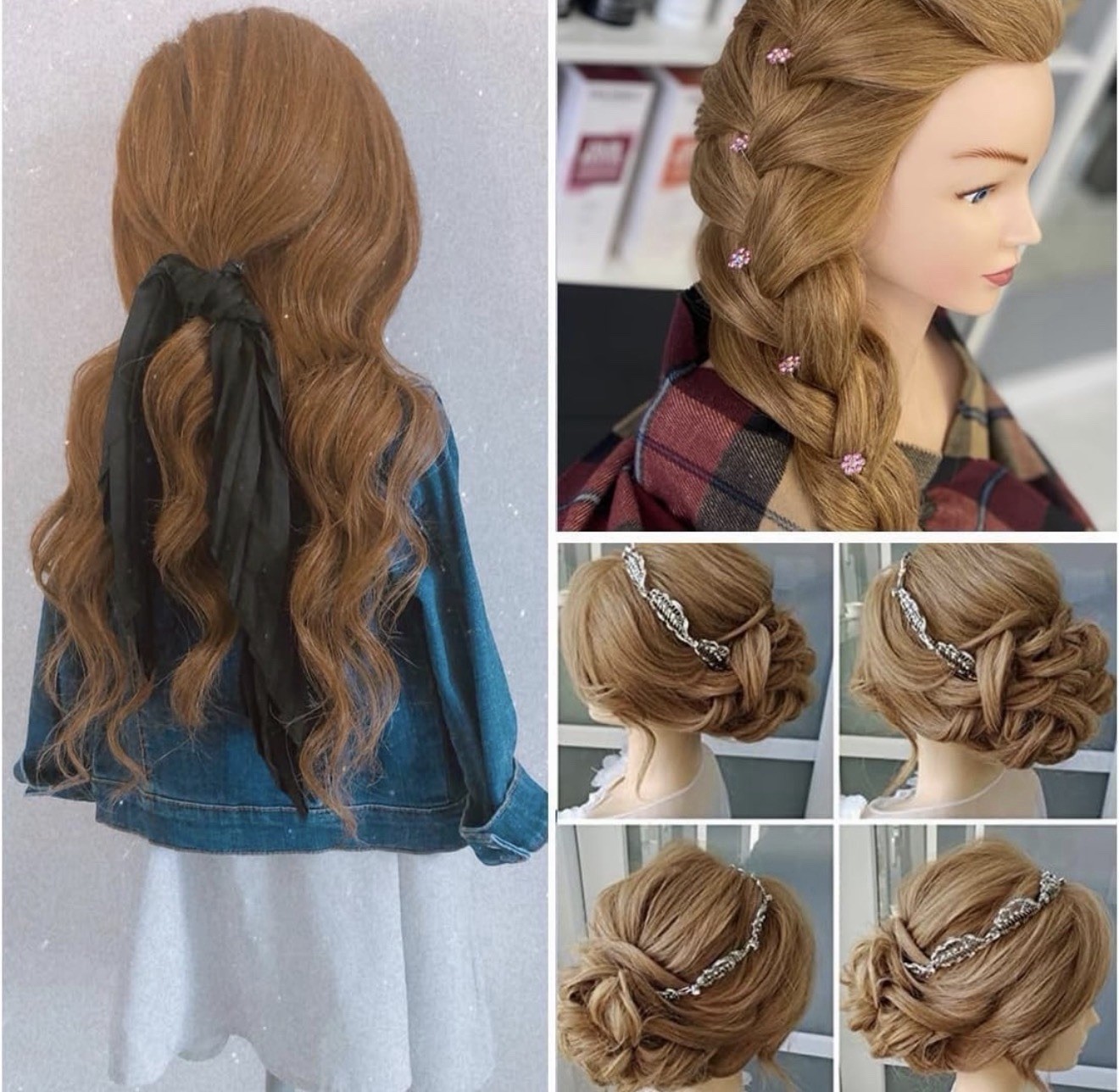 HAIRWAY Mannequin Head 24” 100% Human Hair Blonde Cosmetology Practice Training