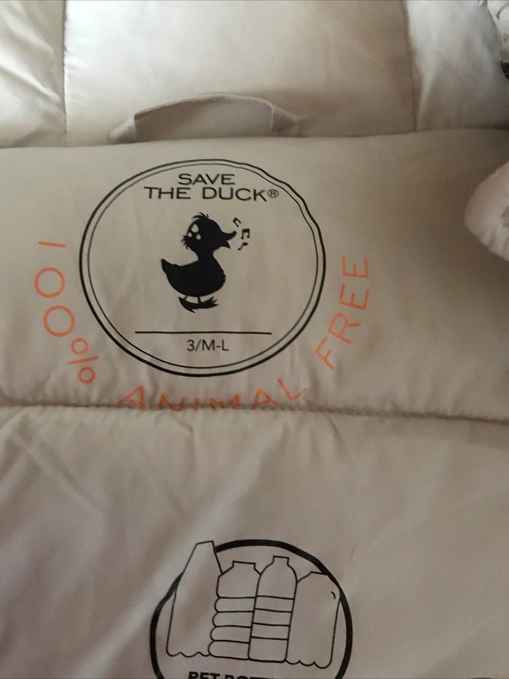 SAVE THE DUCK * Damen Weste mit Kapuze ,* beige * Gr.3/M-L *wie Neu 👍 - Bild 3 von 4