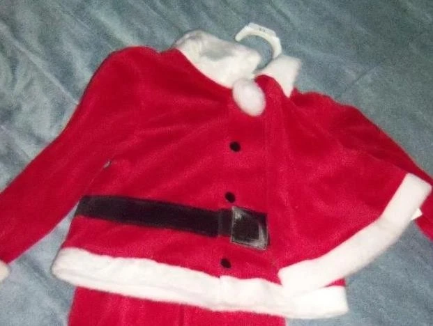 Disfraz Cat & Jack Baby Santa 3 Piezas Terciopelo Rojo y Blanco Imitación Piel Talla 12 M Nuevo con Etiquetas Foto 2 de 4