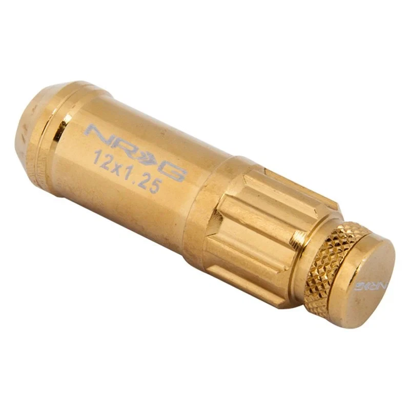 For Nissan Altima 93-16 700 Series Chrome Gold Cone Seat Open End Wheel Locks - Изображение 2 из 4