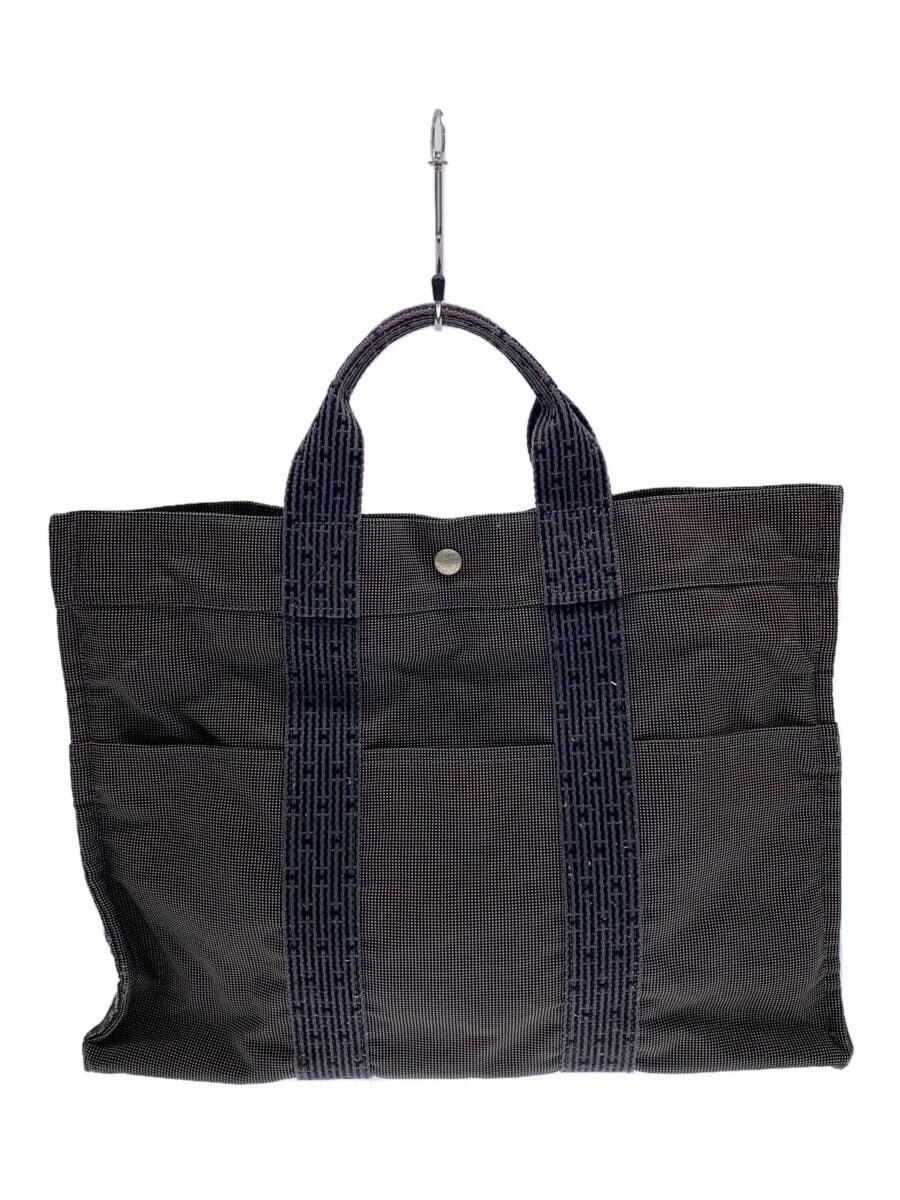 HERMES Grey Leather Tote Bag Luxury Handbag