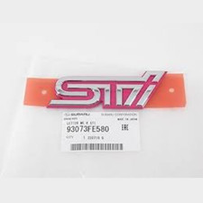 SUBARU IMPREZA WRX STI Rear Letter Emblem Badge Pink Ornament OEM JDM Part