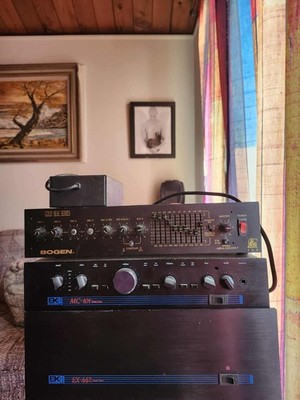 pro studio amps and mixer bk-mc101 bkex442 bogden equlizer include all cables