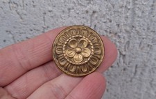 PETITE POIGNÉE ANCIENNE bouton bronze ou laiton D=3 cm meuble N°19B