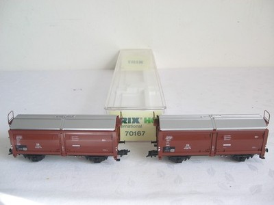 MMs67* TRIX H0 70167 Schiebedachwagen-Paar, DB OVP TOP!