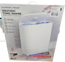 Sharper Image - SpaStudio Towel Warmer, Heated Comfort Aromatherapy - White
