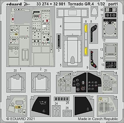 Eduard 1/32 Tornado Gr.4 Interior Etching Parts (For Italeri) Plastic Model Part