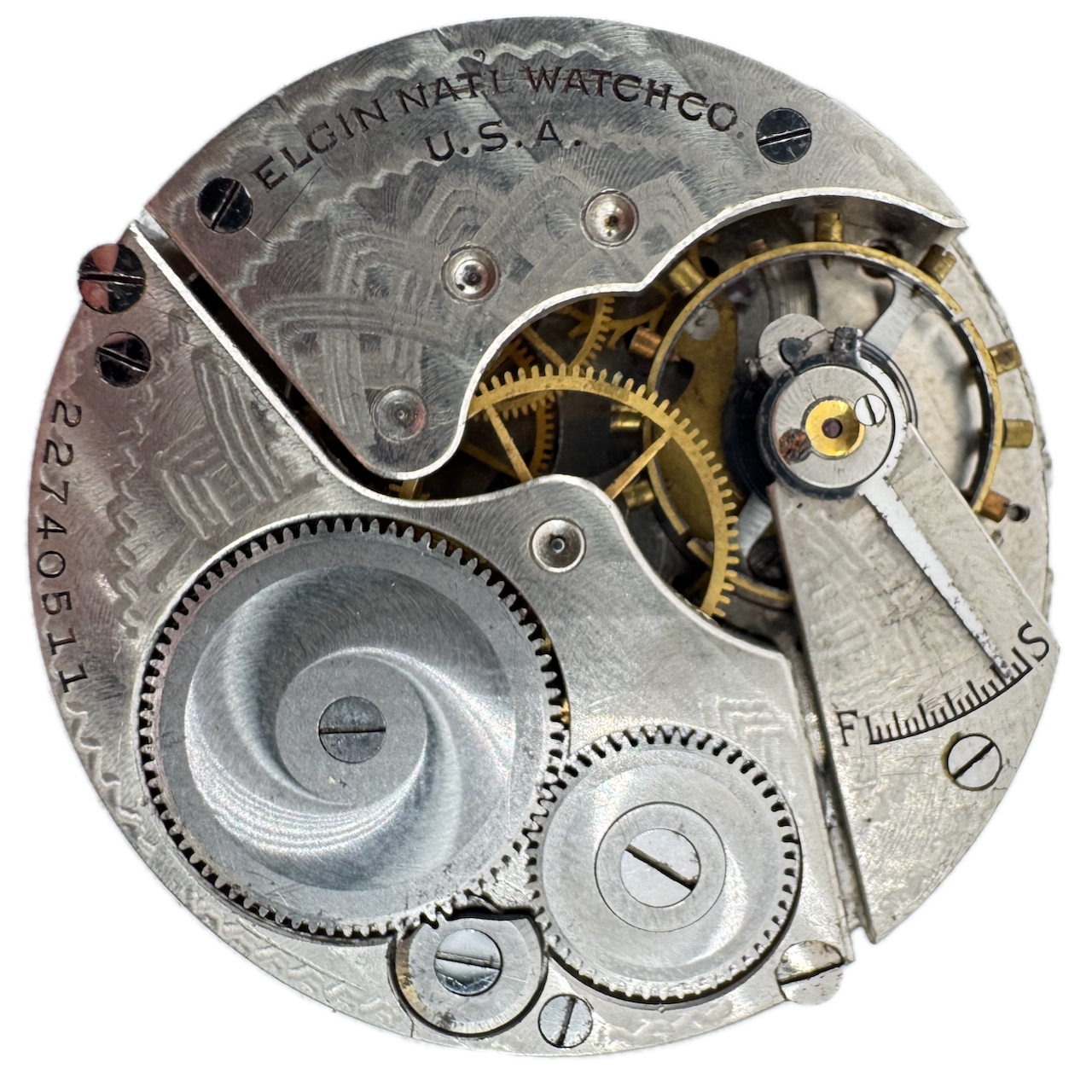 1920 Elgin 16s 7 Jewel Antique Mechanical Pocket Watch Movement 291 USA