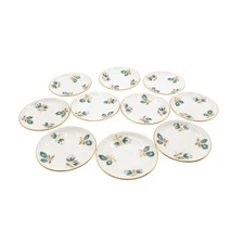 Set Of 10 Antique Württemberg German Porcelain Mini Plates 1890–1910