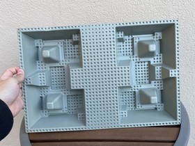 LEGO 4990 Gray Raised Baseplate Rock Raiders HQ 15x10in Castle 30271px3 Base