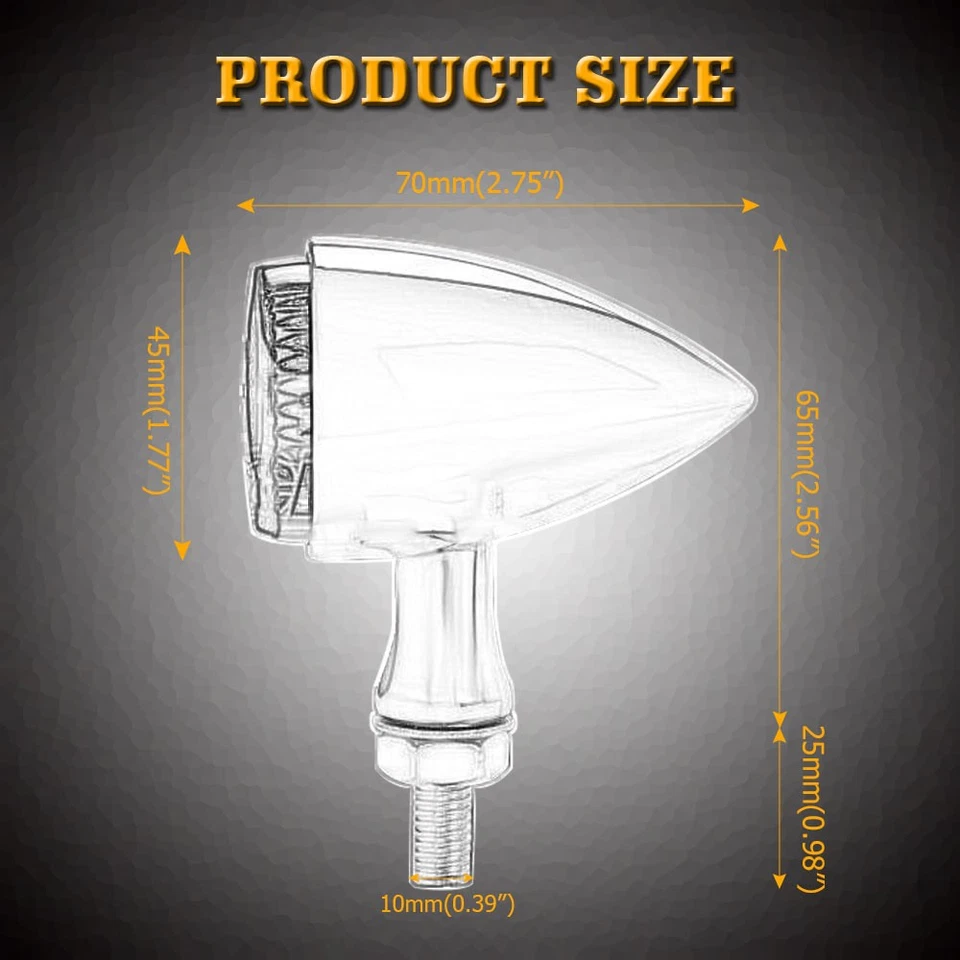 Luces traseras LED de bala para motocicleta para Honda Yamaha Foto 3 de 4