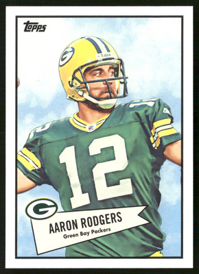 Aaron Rodgers 2010 Topps 1952 Bowman Design Card HOF #52B-6 Pittsburgh Steelers
