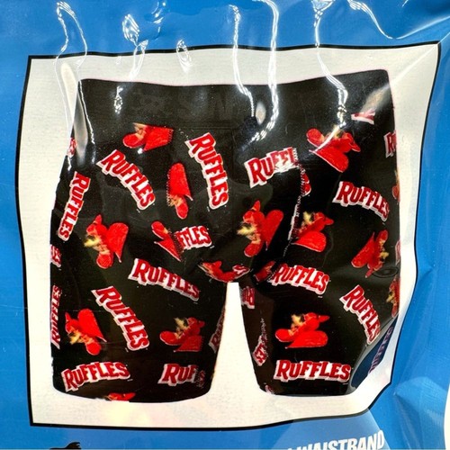Ruffles Flamin Hot Chips Swag Boxer Briefs Mens Large Underwear Black Orange - Picture 5 of 8