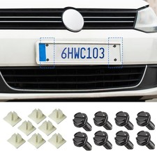 8Pcs Black Stainless Steel License Plate Screws, License Plate Screw Kit, Anti-R