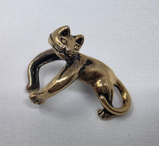 Vintage Ears by Jenkins Cat Cuff Earring Wrap Gold Tone with Enamel