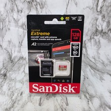 SanDisk Extreme Micro SD Card  Adater A2 U3 128GB 4K Memory Speeds to 190 MB/s