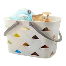 Portable Shower Caddy 2 Pack, Tote Plastic Storage Basket with Handle Shelf O...