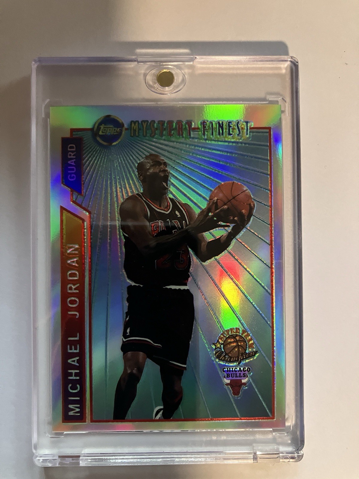 1996-97 Topps Mystery Finest MICHAEL JORDAN Super Team Champion Refractor #M14