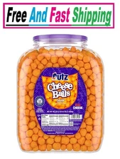 Utz Cheese Balls Barrel, Tasty Snack Baked with Real Cheddar Cheese, Delightfull