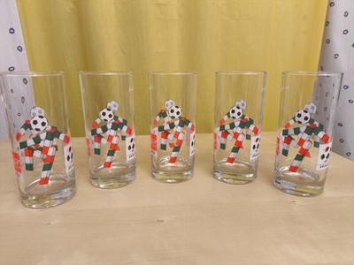 5x ITALIA 90 WORLD CUP COCA COLA Gläser Coke Official Fußball Merchandise 1990