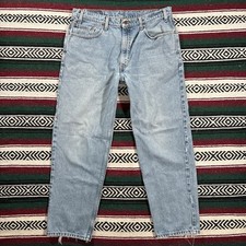 Vintage Levis 550 Relaxed Fit light Wash Denim Jeans 38X30 Made In Mexico