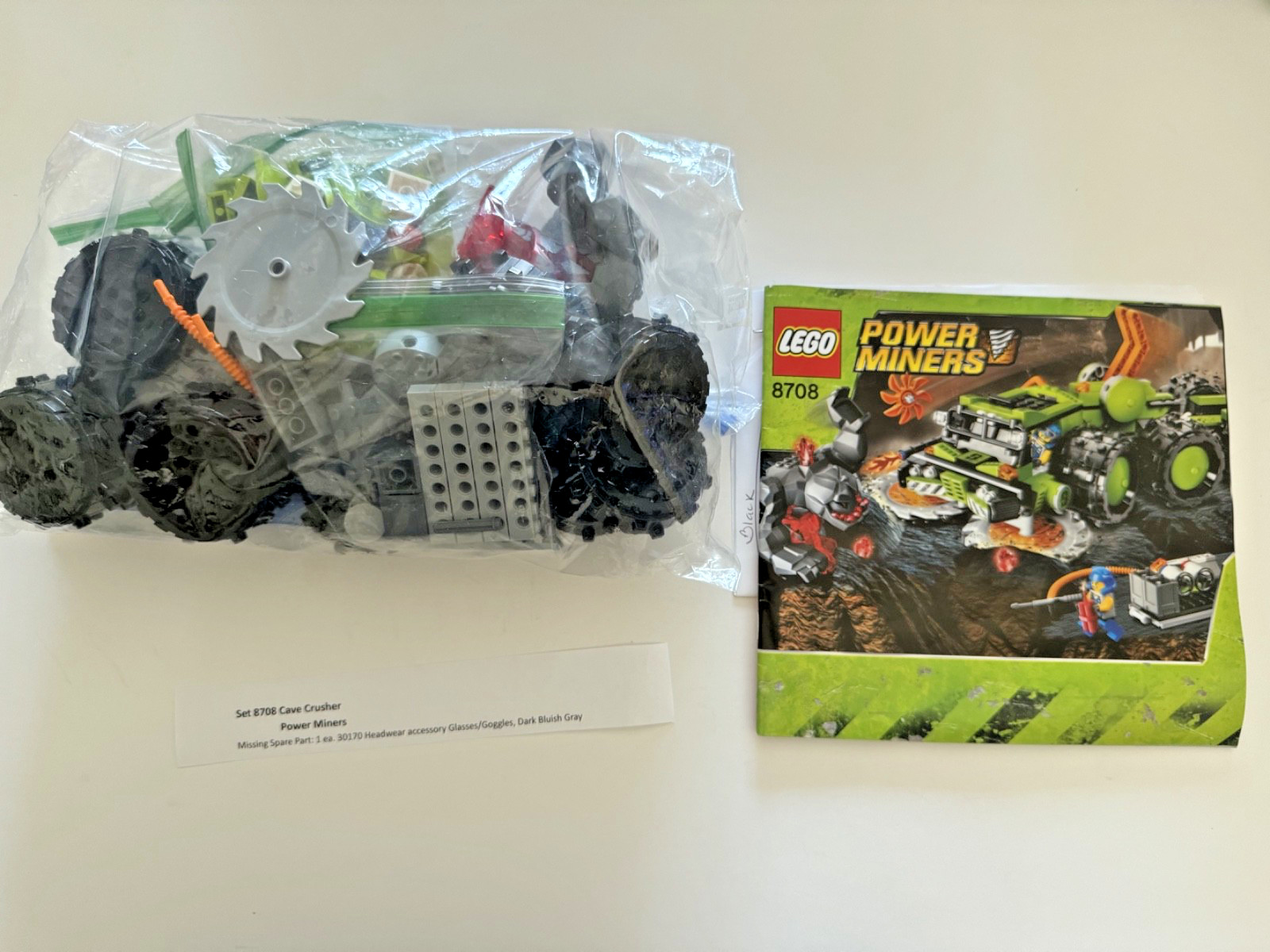 LEGO Power Miners: Cave Crusher (8708) INCLUDES INSTRUCTIONS