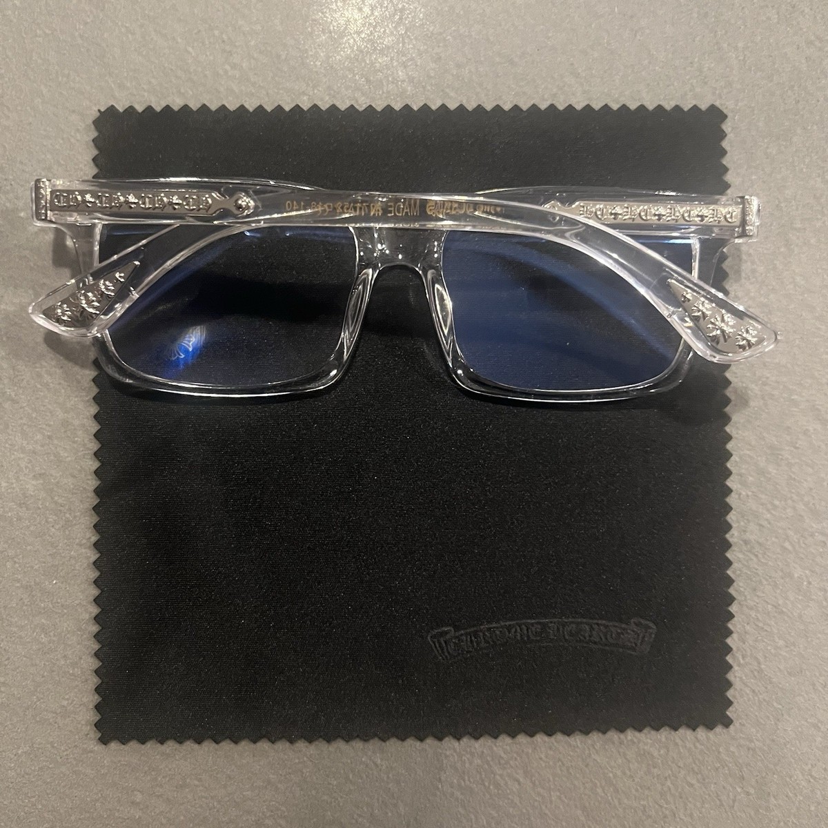 Chrome Hearts Cross Design Glasses Black/Silver Style With 