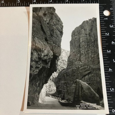 Vintage B&W Photo Shoshone Canyon Cody Road to Yellowstone Lucier Powell