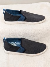 Size 7 Women's Olukai Hale-iwa Black/Teal Casual Slip On Comfort Shoes