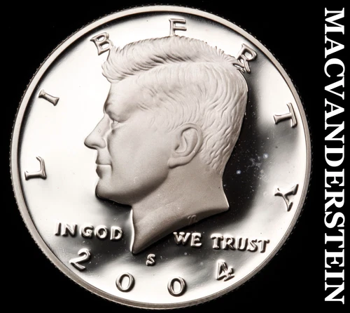 2004-S Silver Kennedy Half Dollar-Choice Gem Proof Lustrous No Reserve #i4576
