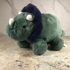 CARTER'S JUST ONE YOU GREEN BLUE TRICERATOPS DINOSAUR LOVEY PLUSH ANIMAL 2023