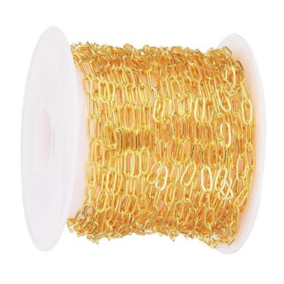 16ft / Roll Halskette   Bulk Link Kabelkette Gold Für DIY