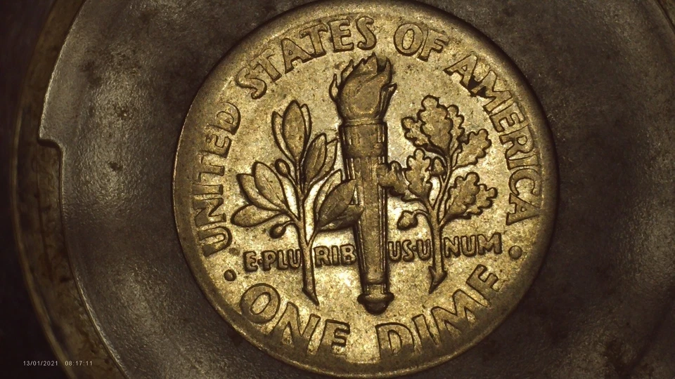 2000 P Roosevelt Dime Raised Rim No Ridges Non Reeded Error Coin UNC  RARE - Image 3 of 3