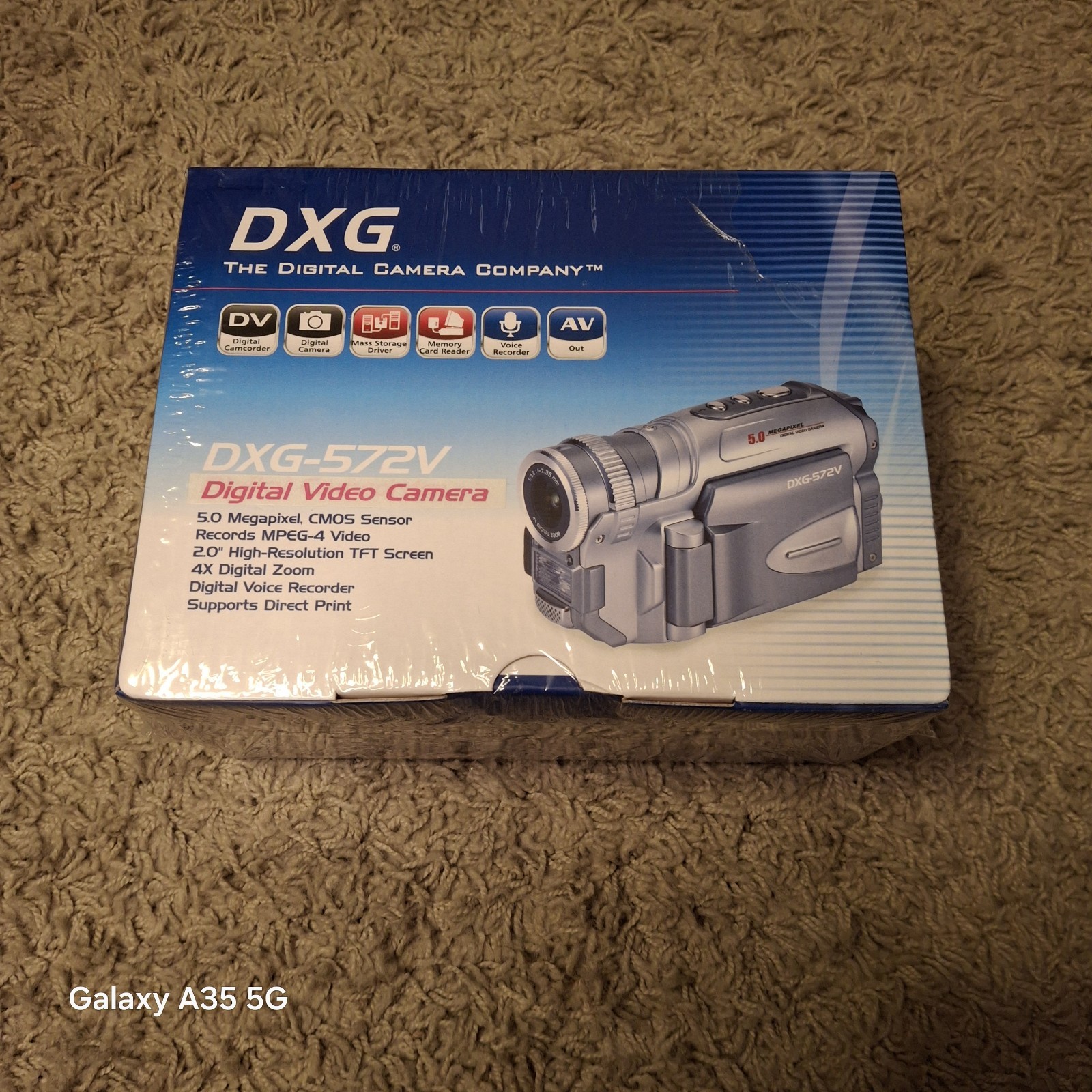 New Sealed- DXG - 572V digital Camcorder/5.0 Megapixel  4x D