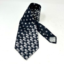 Christian Dior Cravates Silk Tie Black Gray