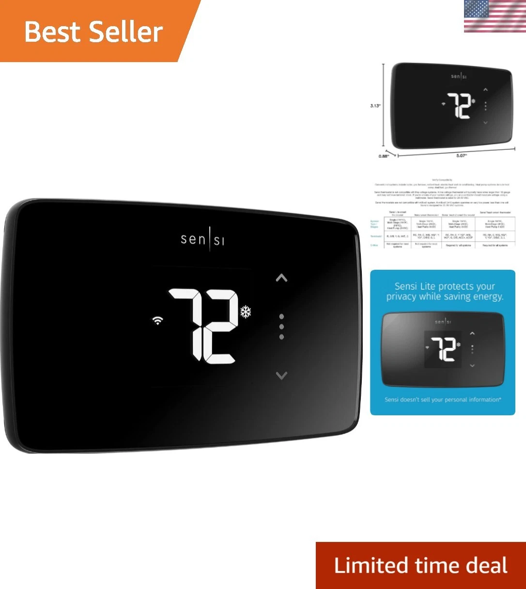 Programmable Wi-Fi Thermostat for Home - Simple Installation & Energy Savings