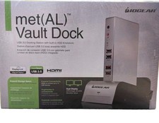 IOGEAR Met AL Vault Dock USB 3.0 Docking Station Built In HDD Enclosure SEALED