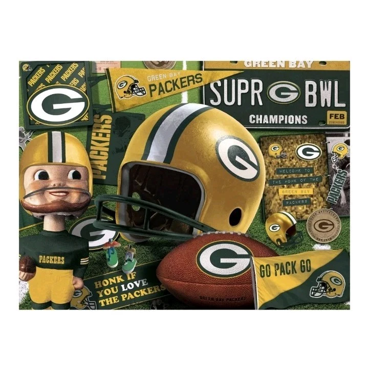 Green Bay Packers 500 Piece Puzzle NFL Retro Series – Sports Fan Collectible - Image 2 of 3