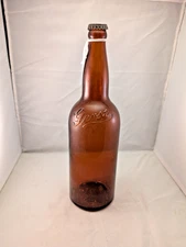 NASHVILLE TENN WILLIAM GERST BREWING CO large amber BEER BOTTLE w/ original cap