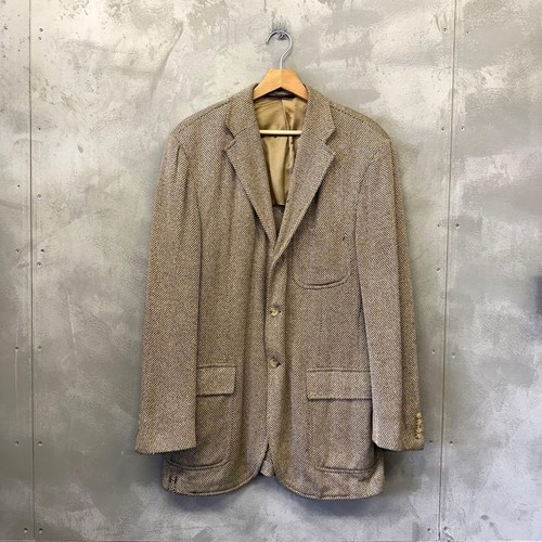 Polo Ralph Lauren, Polo Ralph Lauren Vintage 80s Silk Herringbone Blazer Size 40L Made in Italy