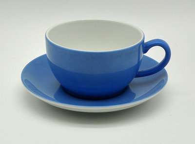 Kaffeetasse mit Untertasse von Schönwald DIBBERN Solid Colour Blau