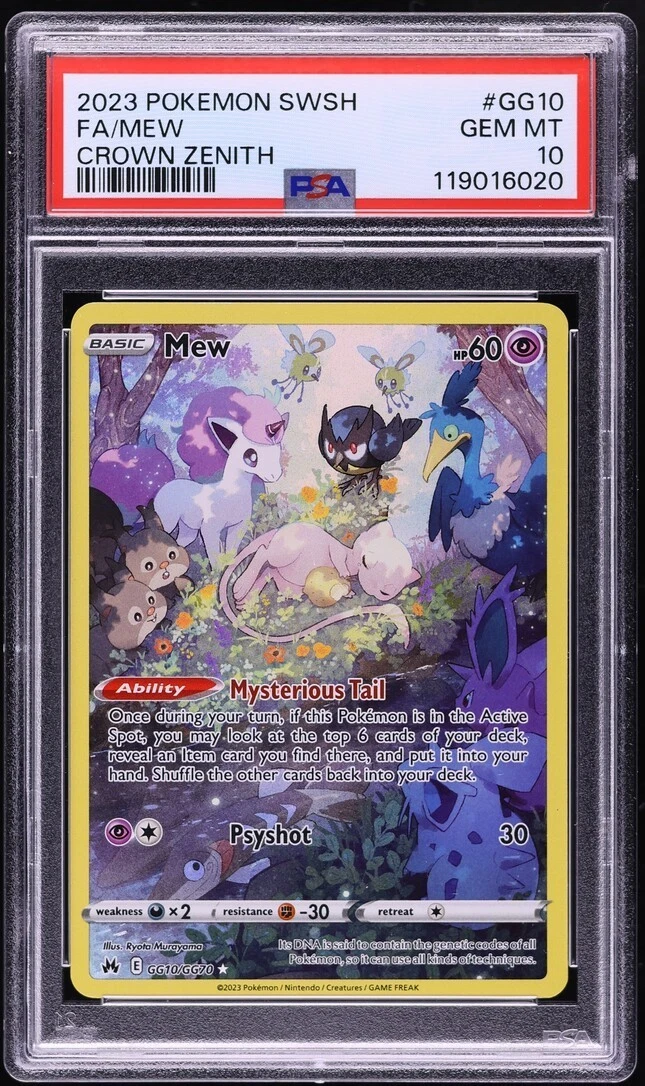 Mew Pokémon TCG 专业体育认证器(PSA) 超罕见个人收藏卡牌游戏卡| eBay