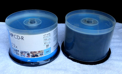 100 HP Blank 52X CD-R CDR Branded Logo 700MB Media Disc