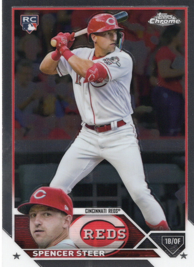 2023 Topps Chrome #146 Spencer Steer Rookie RC Cincinnati Reds