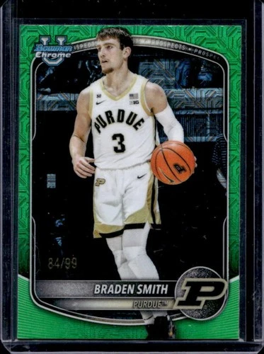2025-26 Bowman Braden Smith Chrome Prospects Green Mojo Refractor #/99