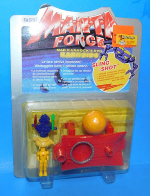 ! VINTAGE 1989 MANTA FORCE SLING-SHOT ROBOT FIGURE MOC FASSI BLUEBIRD LOOK !