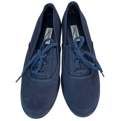 Grasshoppers Canvas Lace Up Sneakers Casual Comfort Shoes Navy